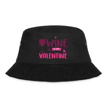 Wine is my Valentine - Le vin est ma Valentine - Bucket Hat - black - Front - Lela (165cm)