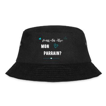 veux tu etre mon parrain-Futur parrain - Bob - noir - Devant - Lela (165cm)