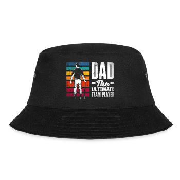 Dad The Ultimate Teamplayer Fathers Day Baseball - Bucket Hat - Schwarz - Vorne - Lela (165cm)