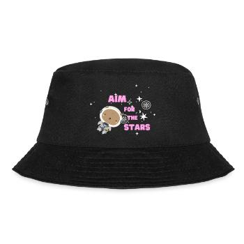 Aim for the Stars - Bucket Hat - Schwarz - Vorne - Lela (165cm)