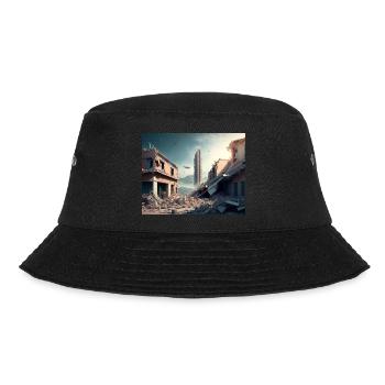 Erdbeben-Überlebende im Weltraum - Futuristisches - Bucket Hat - Schwarz - Vorne - Lela (165cm)