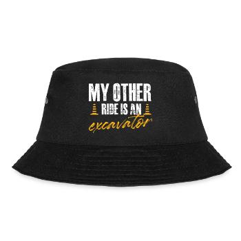 My other ride is an excavator Design for a - Bucket Hat - black - Front - Lela (165cm)