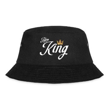 Her King King Queen Pärchenoutfit - Bucket Hat - Schwarz - Vorne - Lela (165cm)