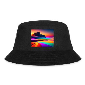 Paysage de couleurs vives avec coucher de soleil - Bob - noir - Devant - Lela (165cm)
