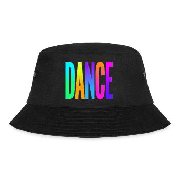 Rainbow Gradient Dance Typography - Bucket Hat - black - Front - Lela (165cm)
