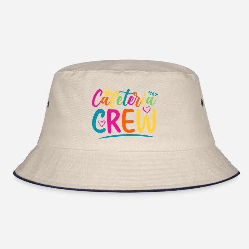 Cafeteria Crew Funny Sarcastic Gift Idea colored V Bucket Hat