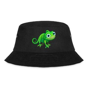 Chameleon green colorful and funny - Bucket Hat - black - Front - Lela (165cm)