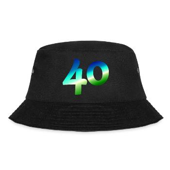 tolle apparel, 40 karibischer farbverlauf - Bucket Hat - Schwarz - Vorne - Lela (165cm)