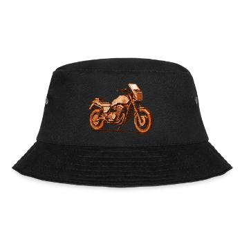 Motorcycle in a beautiful retro 8 bit vector graphics - Bucket Hat - black - Front - Lela (165cm)
