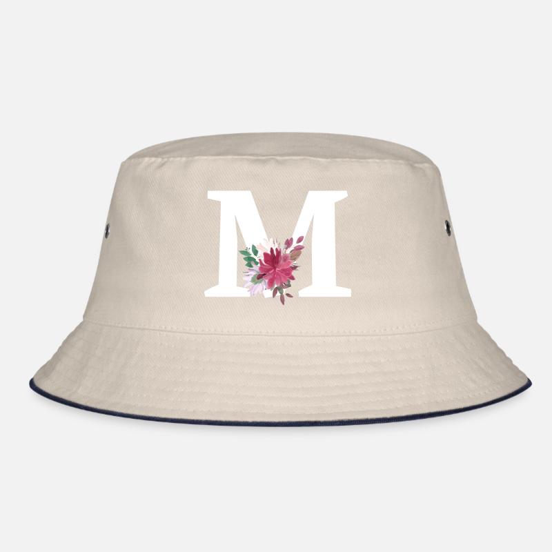 Letter m floral Bucket Hat