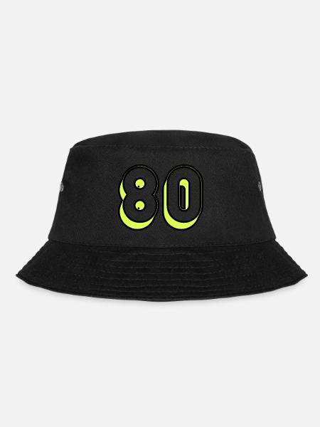 80 YEARS. 80TH ANNIVERSARY. BIRTHDAY 80 YEARS. 80 - Bucket Hat - black