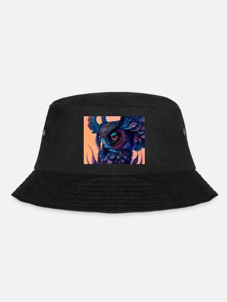 Owl - Bucket Hat - black