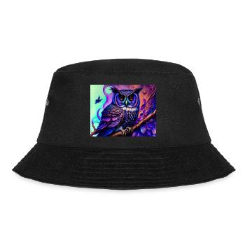 Owl - Bucket Hat - black - Front - Lela (165cm)