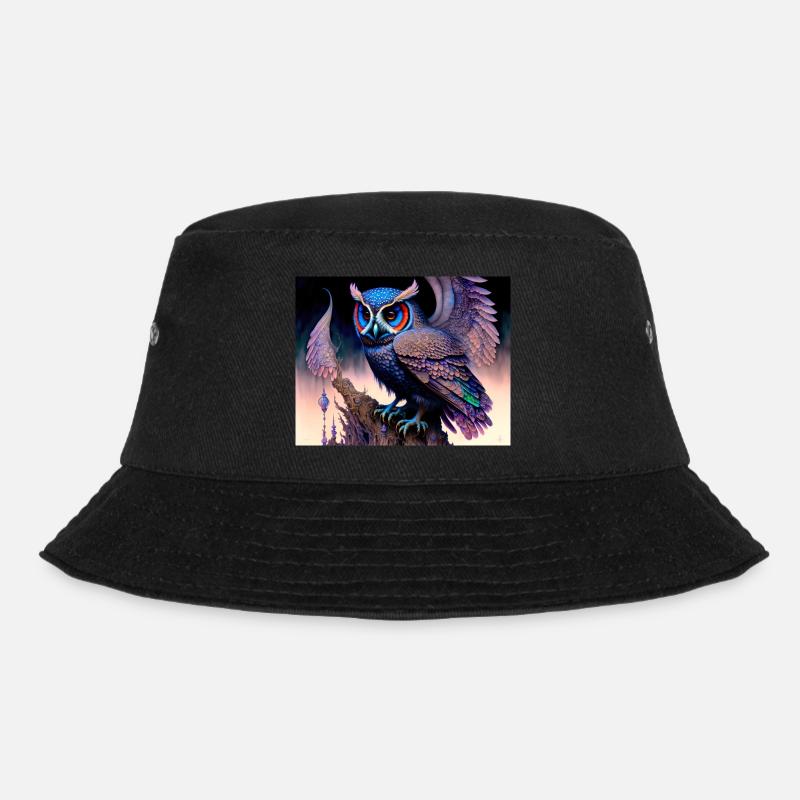 Owl - Bucket Hat - black