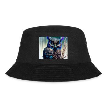 Owl - Bucket Hat - black - Front - Lela (165cm)