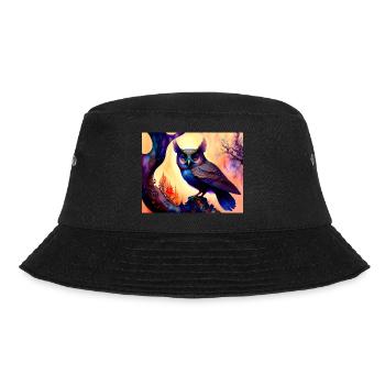 Eule - Bucket Hat - Schwarz - Vorne - Lela (165cm)