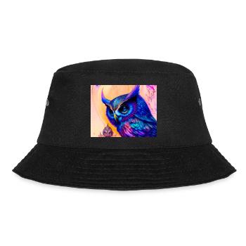 Owl - Bucket Hat - black - Front - Lela (165cm)