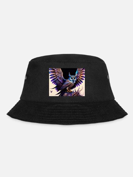 Owl - Bucket Hat - black