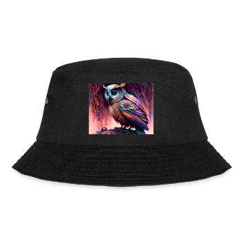 Eule - Bucket Hat - Schwarz - Vorne - Lela (165cm)