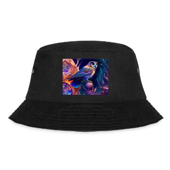 Eule - Bucket Hat - Schwarz - Vorne - Lela (165cm)