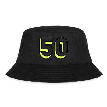 50 YEARS. 50th ANNIVERSARY. BIRTHDAY 50 YEARS. 50 - Bucket Hat - black - Front - Lela (165cm)