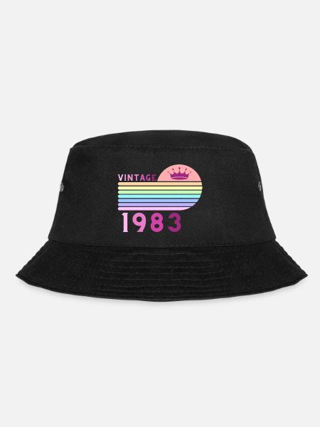 Anniversaire 40 ans vintage 1983 femme rose violet - Bob - noir