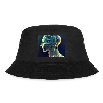 Mechanisches Gehirn - Bucket Hat - Schwarz - Vorne - Lela (165cm)