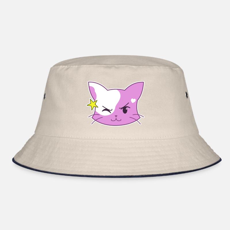 Heart Cat Standard Version Winking Bucket Hat