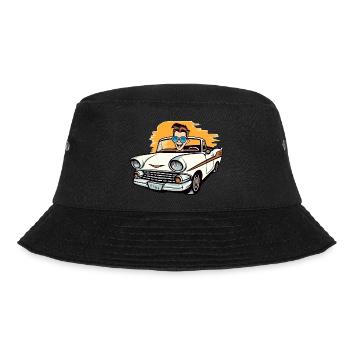 Clément im Cabrio - Bucket Hat - Schwarz - Vorne - Lela (165cm)