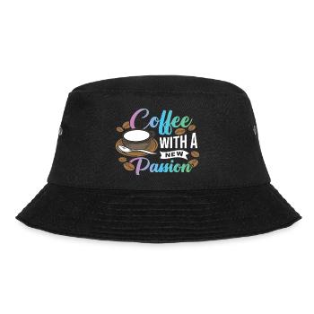 Coffee with a new Passion - Bucket Hat - Schwarz - Vorne - Lela (165cm)