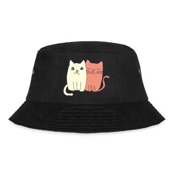 katzen liebe - Bucket Hat - Schwarz - Vorne - Lela (165cm)