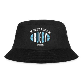 Rugby Bayonne Je peux pas j ai rugby bayonnais - Bob - noir - Devant - Lela (165cm)