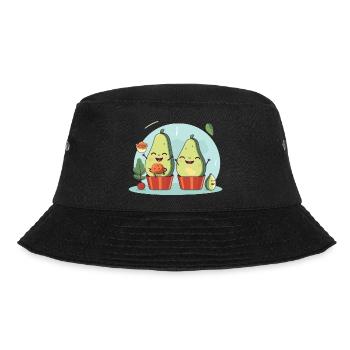 Happy Avocado Family - Bucket Hat - Schwarz - Vorne - Lela (165cm)