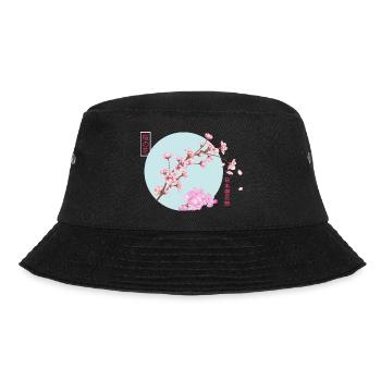 Cherry Blossom Branch - Bucket Hat - black - Front - Lela (165cm)
