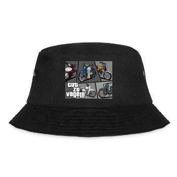 S51, Habicht, Sperber, KR51/1 // Gut zu Vögeln - Bucket Hat - Schwarz - Vorne - Lela (165cm)