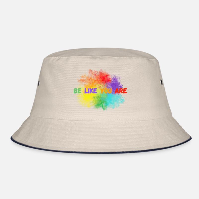 Bunte Farbexplosion mit Inspirational Text Bucket Hat