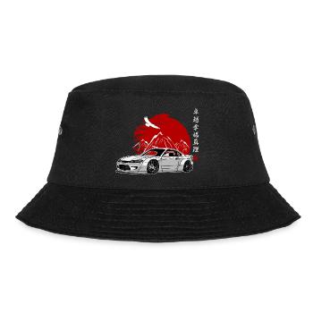 S15 Silvia Sonne Drift Königin JDM Hieroglyphen - Bucket Hat - Schwarz - Vorne - Lela (165cm)