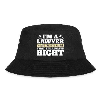 Ich bin ein Anwalt Anwaltskanzlei Geschenk Anwalt - Bucket Hat - Schwarz - Vorne - Lela (165cm)