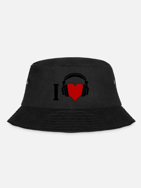 I ♥️ Music - Bucket Hat - Schwarz