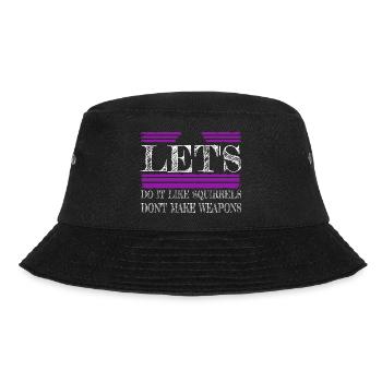 peace symbol bday quote cool 1960s 60s - Bucket Hat - Schwarz - Vorne - Lela (165cm)