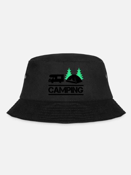 camping 02 - Bucket Hat - Schwarz