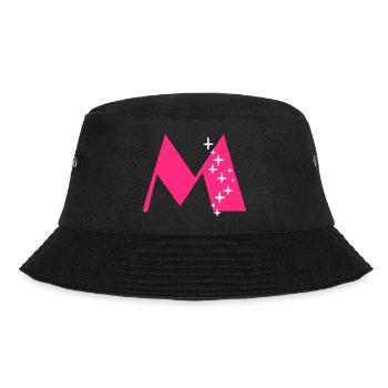 Buchstabe M Glitzer - Bucket Hat - Schwarz - Vorne - Lela (165cm)