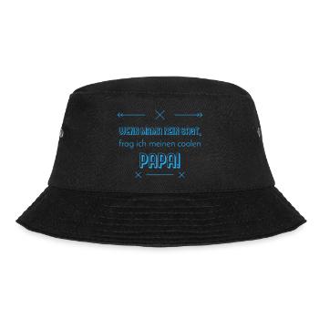 lustige Sprüche cooler papa - Bucket Hat - Schwarz - Vorne - Lela (165cm)