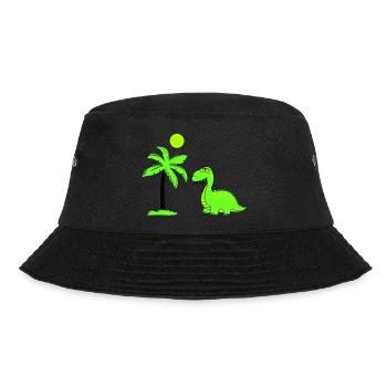 dinosaurier palme 02 - Bucket Hat - Schwarz - Vorne - Lela (165cm)