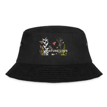 Nature Love Wiese mit Insekten - Bucket Hat - Schwarz - Vorne - Lela (165cm)