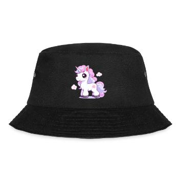 Hübsches Einhorn - Bucket Hat - Schwarz - Vorne - Lela (165cm)