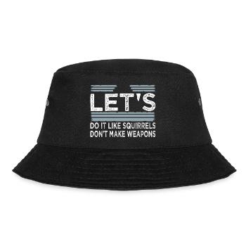 happy fun awesome hippie festival anti war family - Bucket Hat - Schwarz - Vorne - Lela (165cm)