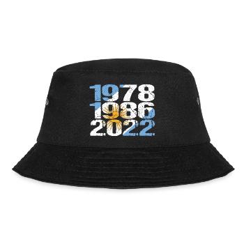 Argentinien 1978, 1986, 2022 - Bucket Hat - Schwarz - Vorne - Lela (165cm)