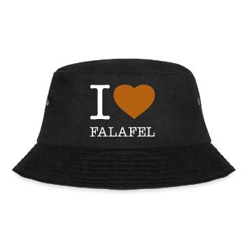 I LOVE FALAFEL - Bucket Hat - Schwarz - Vorne - Lela (165cm)