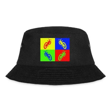 MTB Pop Art color - Bucket Hat - Schwarz - Vorne - Lela (165cm)